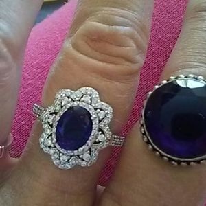 Lab Saphire 925 sterling silver ring